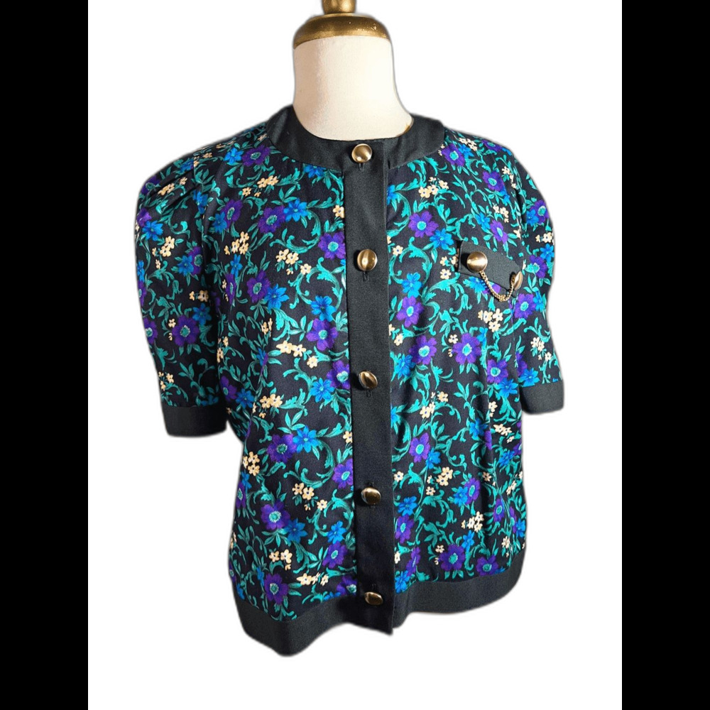 Lady Carol Blouses Size 12 VTG 80's Romantic Aesthetic English Garden Top